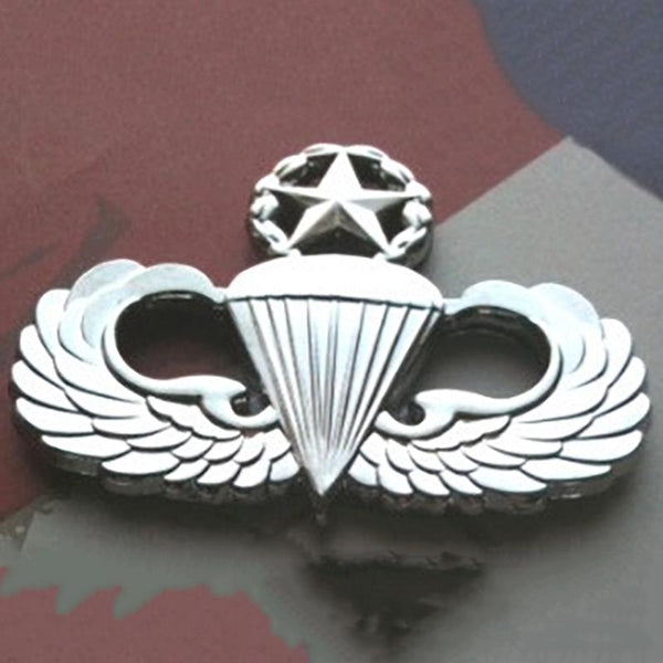 Master Parachutist Badge Decal Metal Car Emblem Military Auto