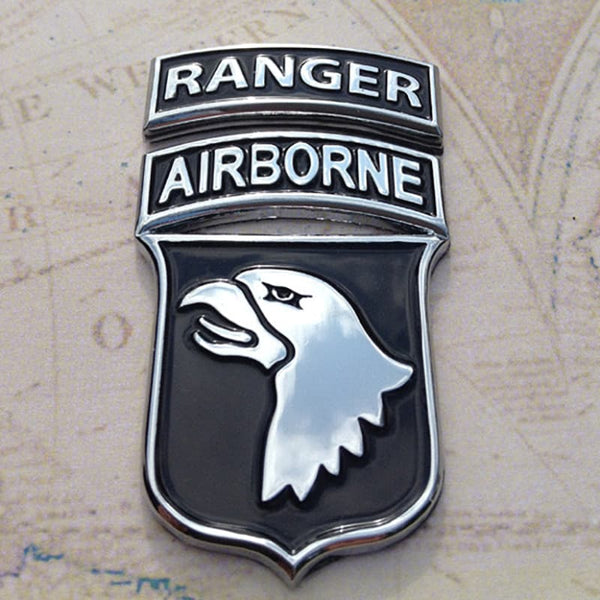Army Ranger Tab Metal Car Emblem | Metal Auto Badge – Auto Medals