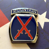 10th Mountain Division Metal Auto Decal “Climb to Glory”