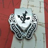 12th Cavalry Regiment Always Ready Metal Decal