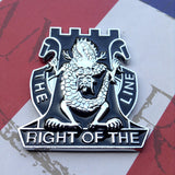 Black and Chrome Full Color 14th Infantry Regiment Golden Dragons Metal Decal