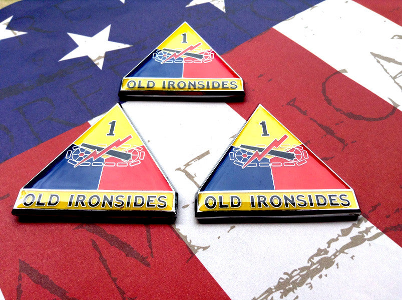 1st Armored Division Old Ironsides Metal Car Emblem – Auto Medals