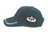 82 Airborne Division All Americans Baseball Cap in Black with US Flag