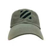 3rd Infantry Division OD Baseball Cap with US Flag and Skill Badge Options