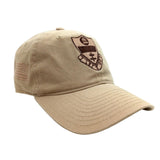 325th Airborne Cap Embroidered Khaki/DCU Hat with Flag and Skill Badges