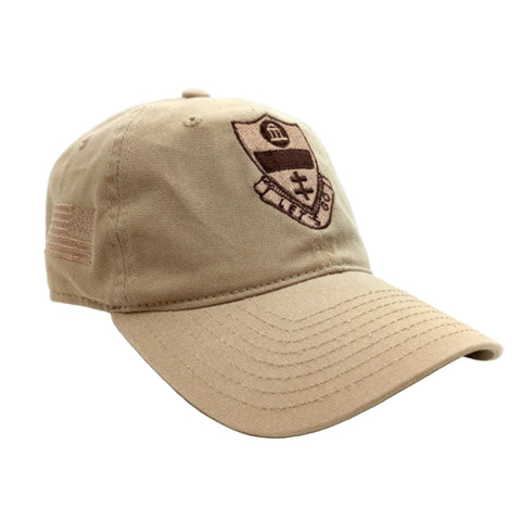 325th Airborne Cap Embroidered Khaki/DCU Hat with Flag and Skill Badges