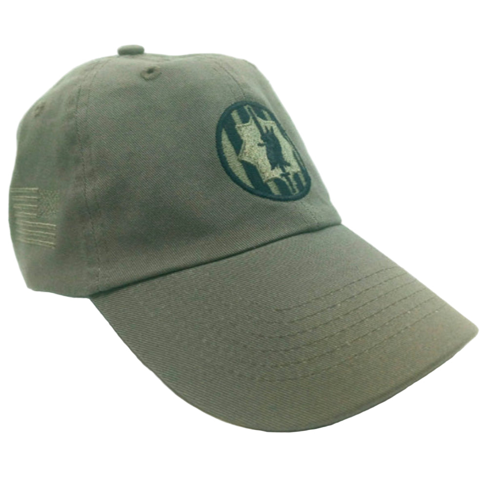 89th Military Police Brigade OD Cap with US Flag Embroidered