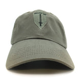 Army Follow Me Infantry Embroidered Cap Olive Drab Hat with Reverse US Flag