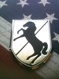 Chrome 11th Armored Cavalry Regiment Metal Auto Decal