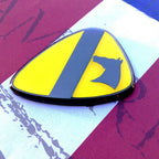 Full Color 1st Cavalry Division Metal Auto Decal Pointing Left