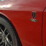 1st Infantry Division Metal Decal on Truck