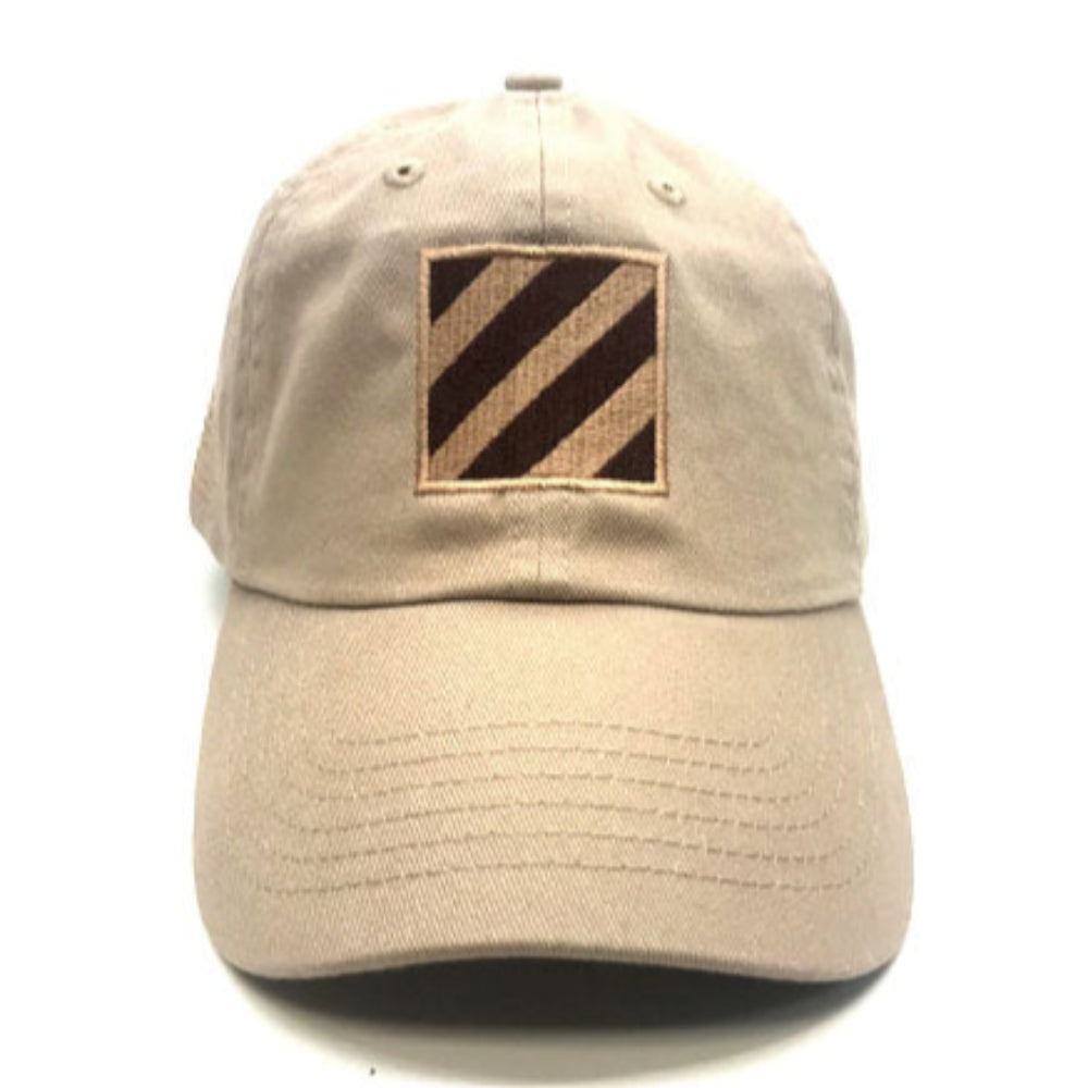 3rd Infantry Division Baseball Cap Desert Khaki Army Hat With US Flag
