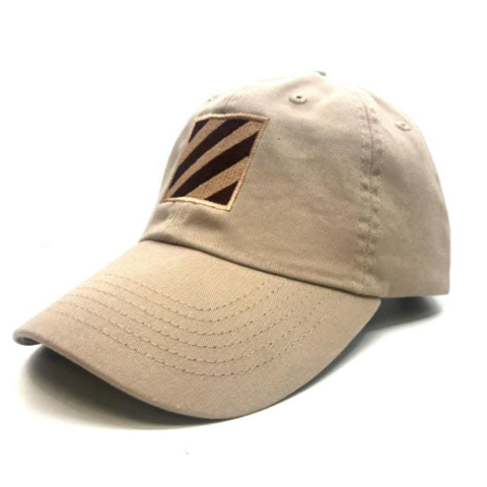 3rd Infantry Division Baseball Cap Desert Khaki Army Hat With US Flag
