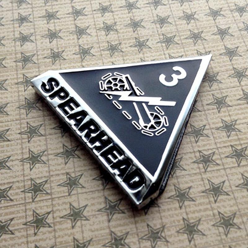 3rd Armored Division Spearhead Metal Car Emblem | Army Veteran