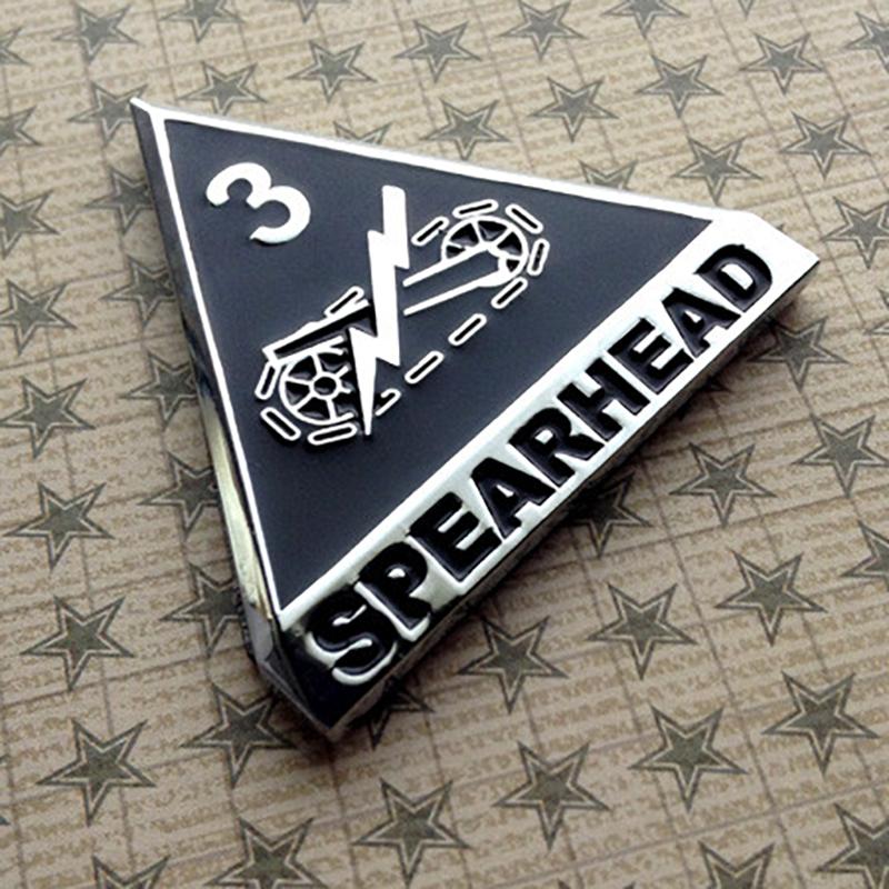 3rd Armored Division Spearhead Metal Car Emblem | Army Veteran