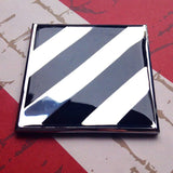 Black and Chrome 3rd Infantry Division Metal Auto Decal