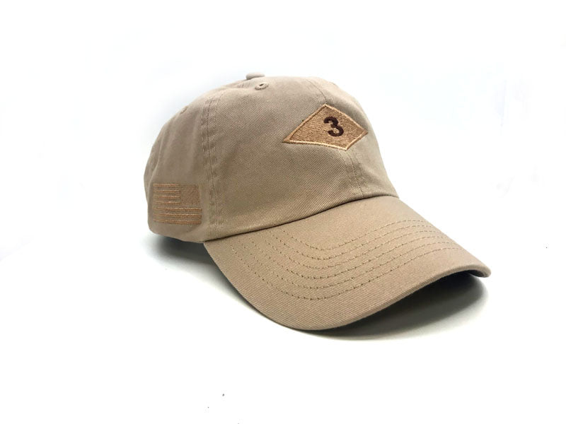 3rd Ranger Battalion Beige cap with a logo on a white background