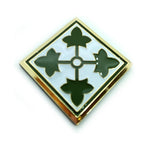 4th Infantry Division Metal Decal on a white background