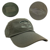 Airborne Cap With Embroidered US Flag, Jump Wings and CIB Badge