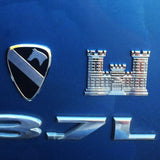 Army Engineer Branch Insignia Metal Decal on Truck