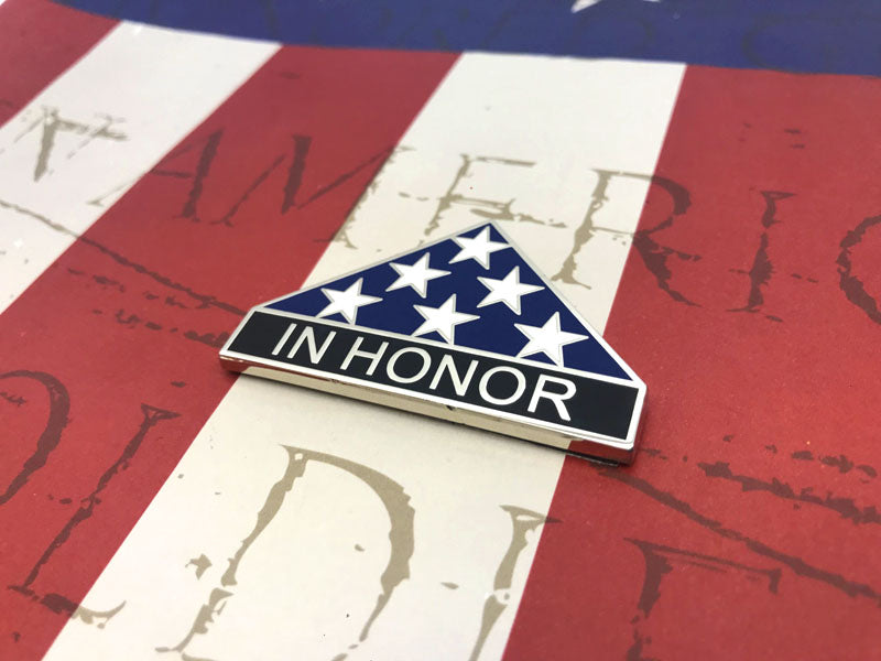 In Honor Flag Emblem Metal Decal
