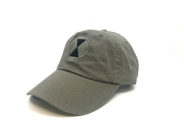 7th Infantry Division Cap in OD Facing Left