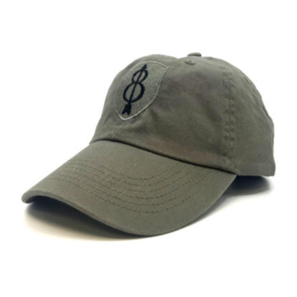 8th Infantry Division Cap in OD on a white background