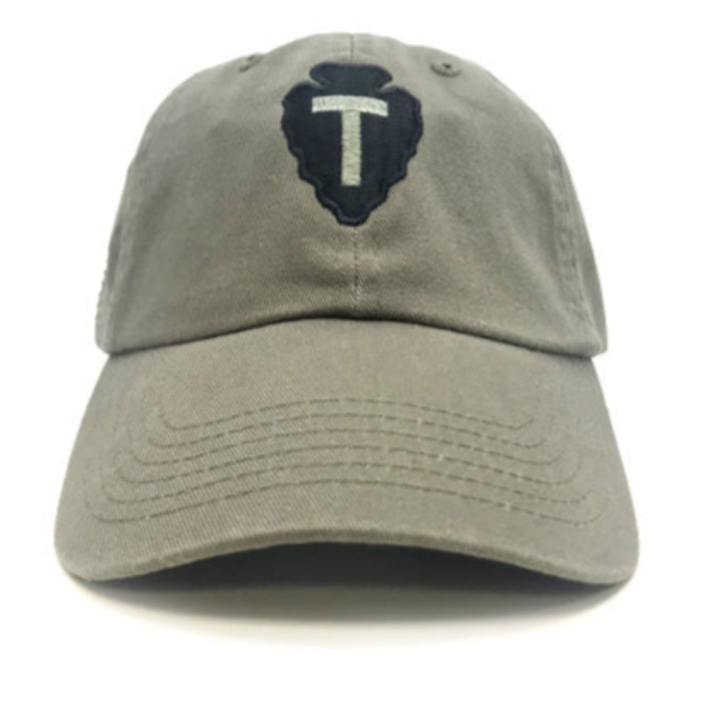 36th Infantry Division OD Cap Facing Forward Front View