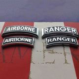 Army Ranger Tab Metal Decal and Airborne Tabs Large and Small