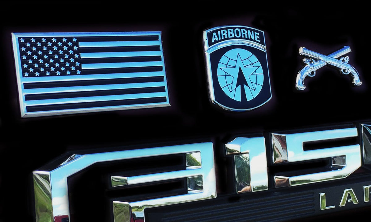 Auto Medals US Army Metal Decals and Military Emblems for Autos