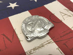 Silver USAF Combat Control Badge Decal Slanted To the right