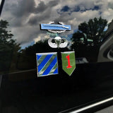 Combat Infantryman Badge Metal Car Decal First Award Color on Black Car