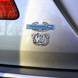 Combat Infantryman Badge Metal Car Decal First Award on Silver Car