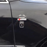 Combat Infantryman Badge Metal Car Decal First Award on a black car