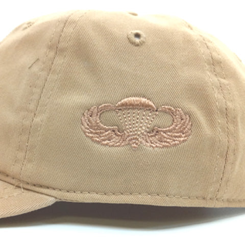 USCENTCOM Beige Cotton Cap with embroidered Army Jump Wings Badge