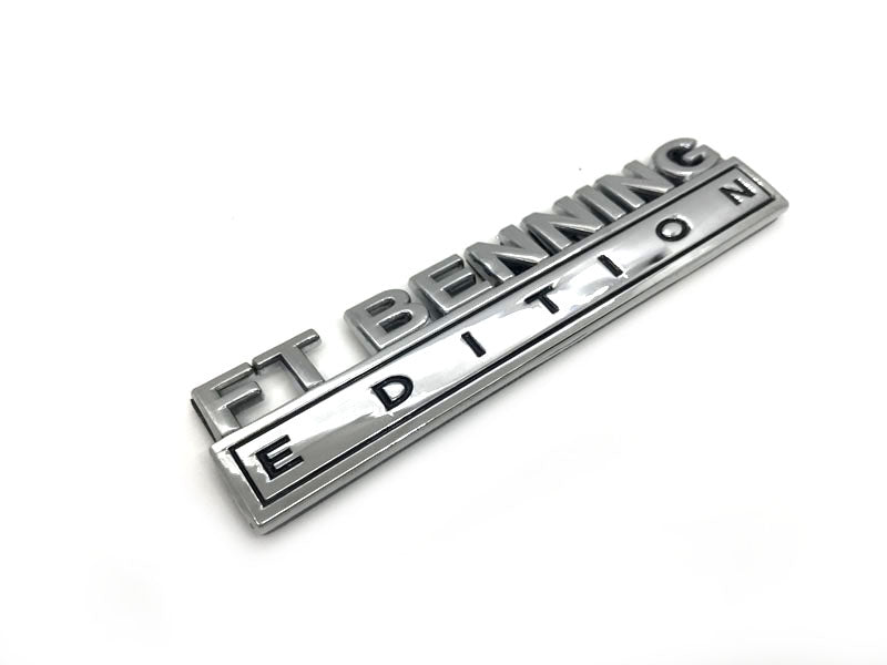 Ft Benning Edition Metal Auto Decal Army Emblem