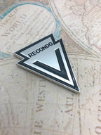 Recondo Badge Metal Car Emblem on a map background