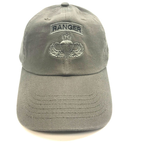 Airborne Ranger Embroidered Cap Olive Drab Hat with Reverse Flag and ...