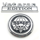 Veteran Edition Metal Decal With Another Decal
