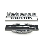 Veteran Edition Metal Decal With Black and Chrome CIB