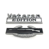 Veteran Edition Metal Decal With Black and Chrome CIB