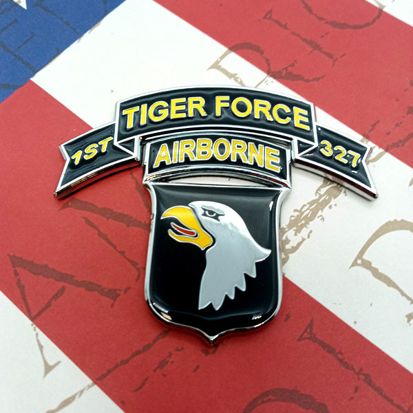 Tiger Force 1/327th Infantry Metal Decal