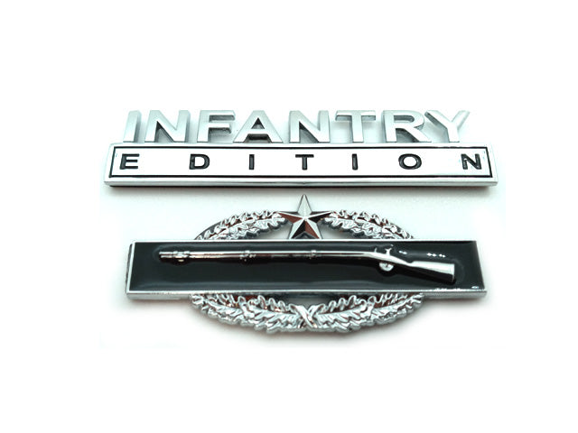 Infantry Edition Metal Decal With Black and Chrome CIB 2nd Award