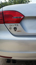 Military Intelligence Corps Metal Car Emblem on a Jetta Trunk