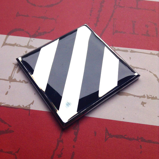 Black and Chrome 3rd Infantry Division Metal Auto Decal