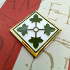 4th Infantry Division Metal Decal