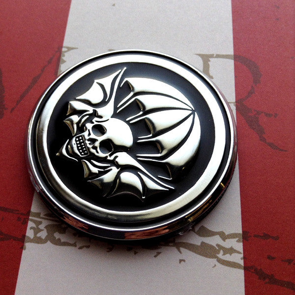 Chrome and Black 502nd Infantry Regiment PIR Widowmakers Metal Car Emblem