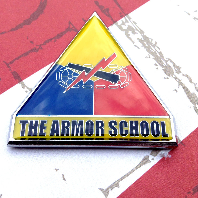 US Army Armor School Decal Army Badge Car Emblem Military Auto Crest Replica