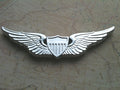Chrome US Army Aviator Badge Emblem