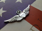 US Army Master Aviator Badge Metal Emblem Pictured on a Left Angle